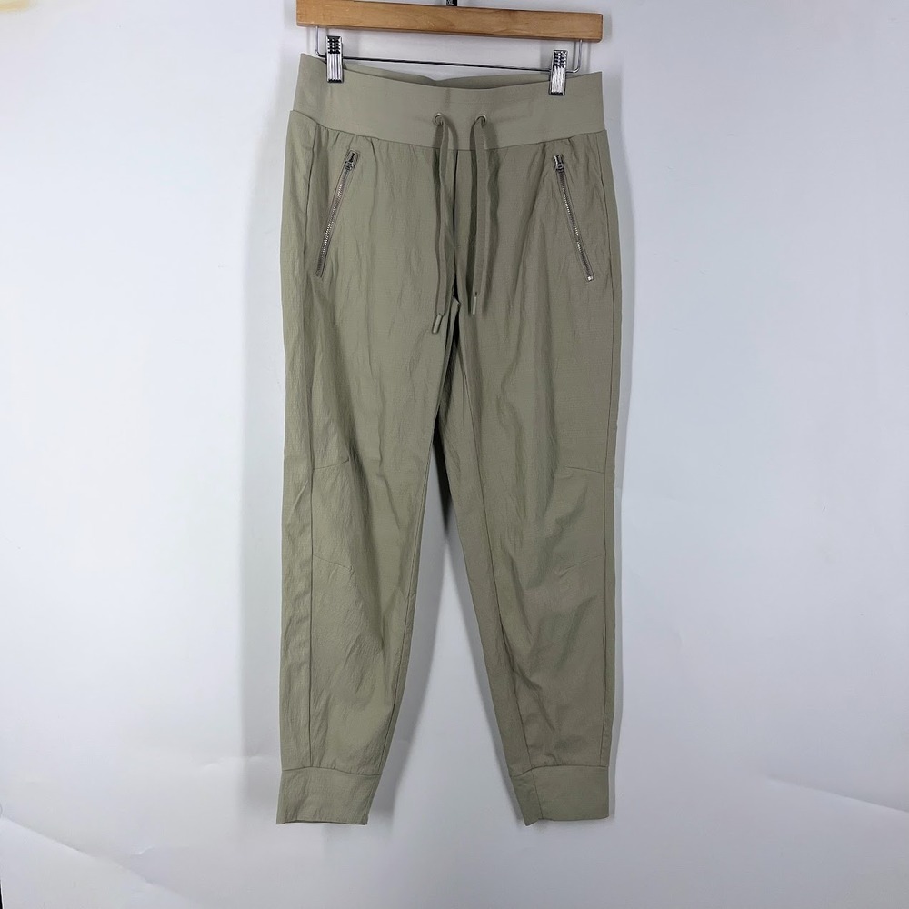 Athleta Trekkie North Jogger Pants Tan Khaki Nylon Ripstop Hiking Women 4